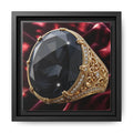 Black Diamond Crimson Satin Canvas