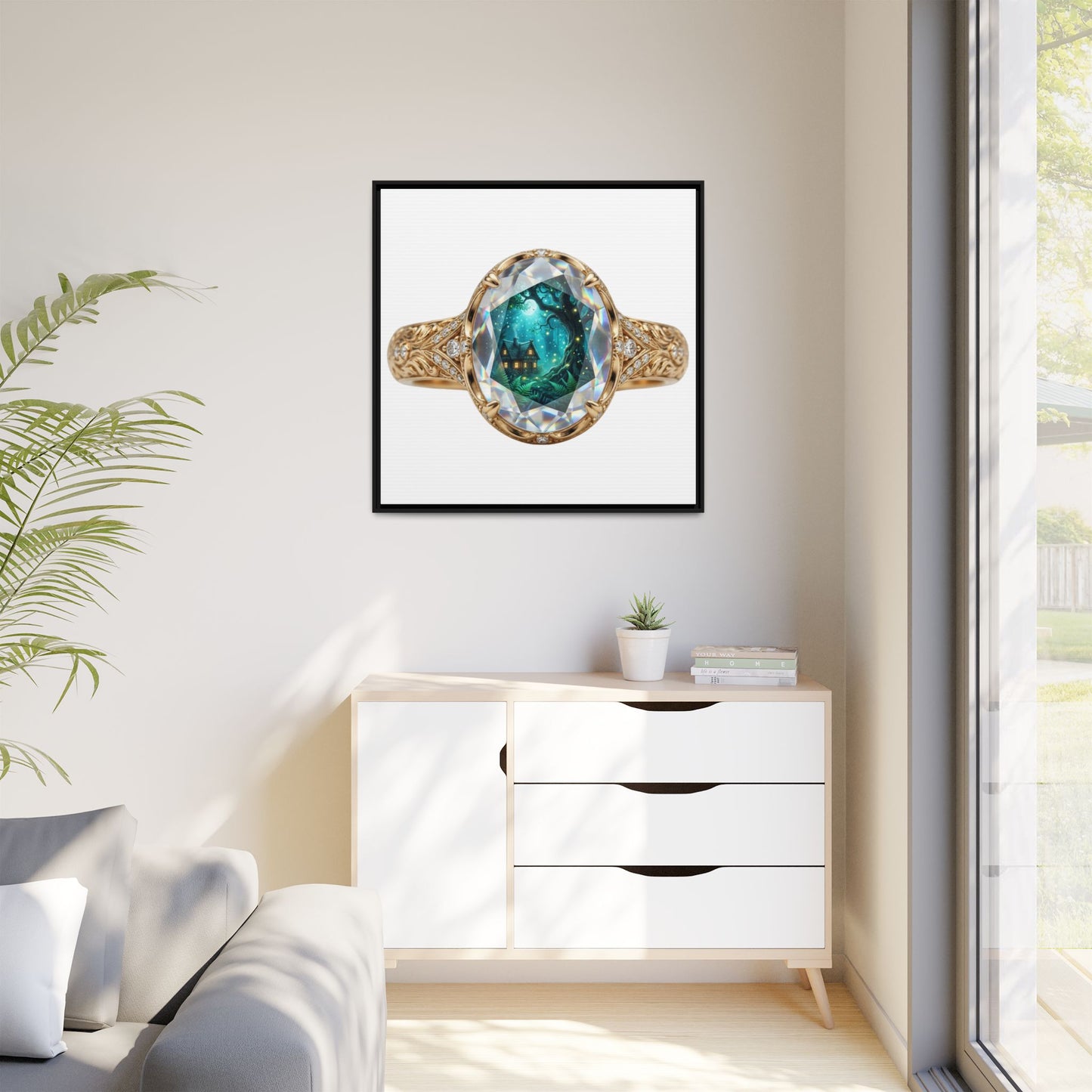 Emerald Radiance Signet Canvas