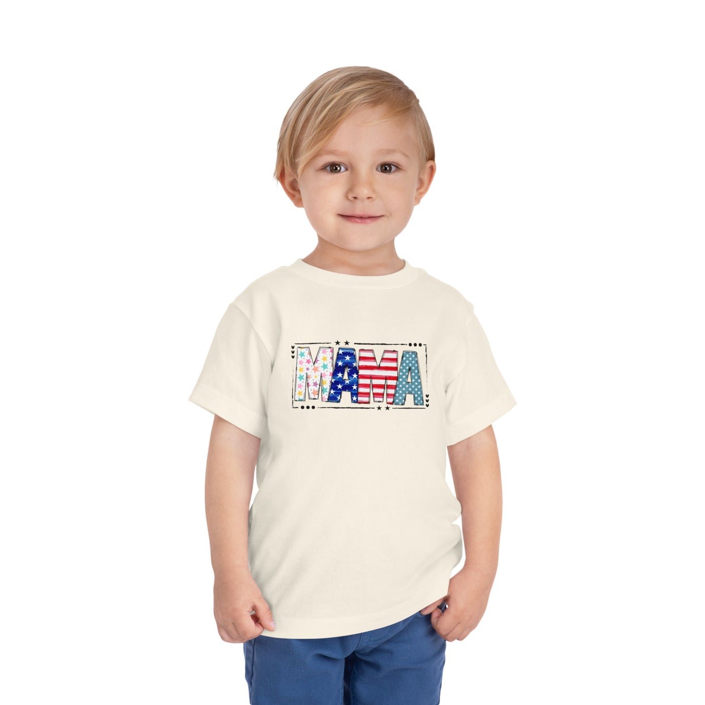 Toddler MAMA Patchwork Stars & Stripes T-Shirt