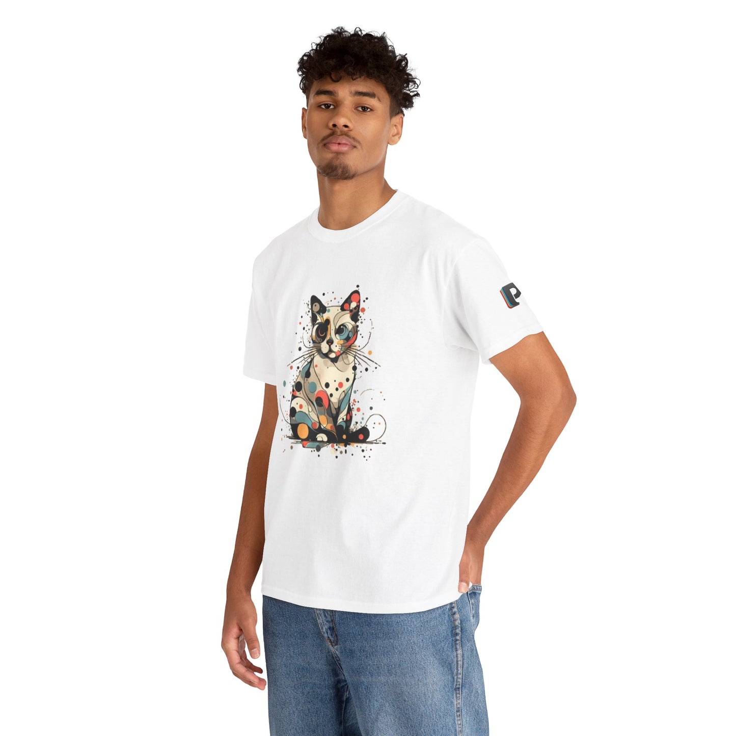 Patchwork Cat Graphic Men’s Tee