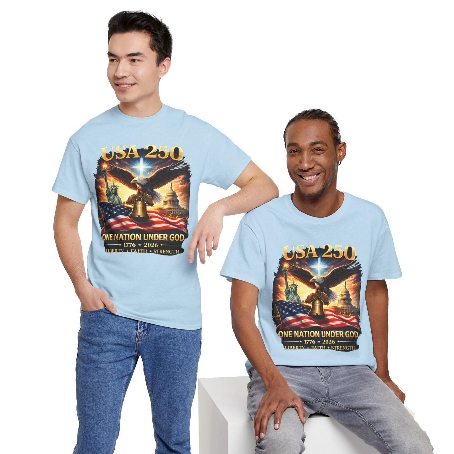 USA 250 Patriotic Tee – One Nation Under God 1776 Shirt