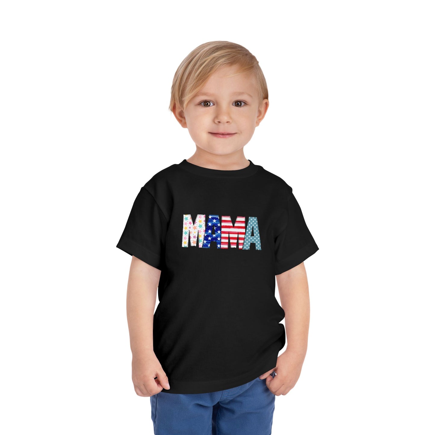 Toddler MAMA Patchwork Stars & Stripes T-Shirt