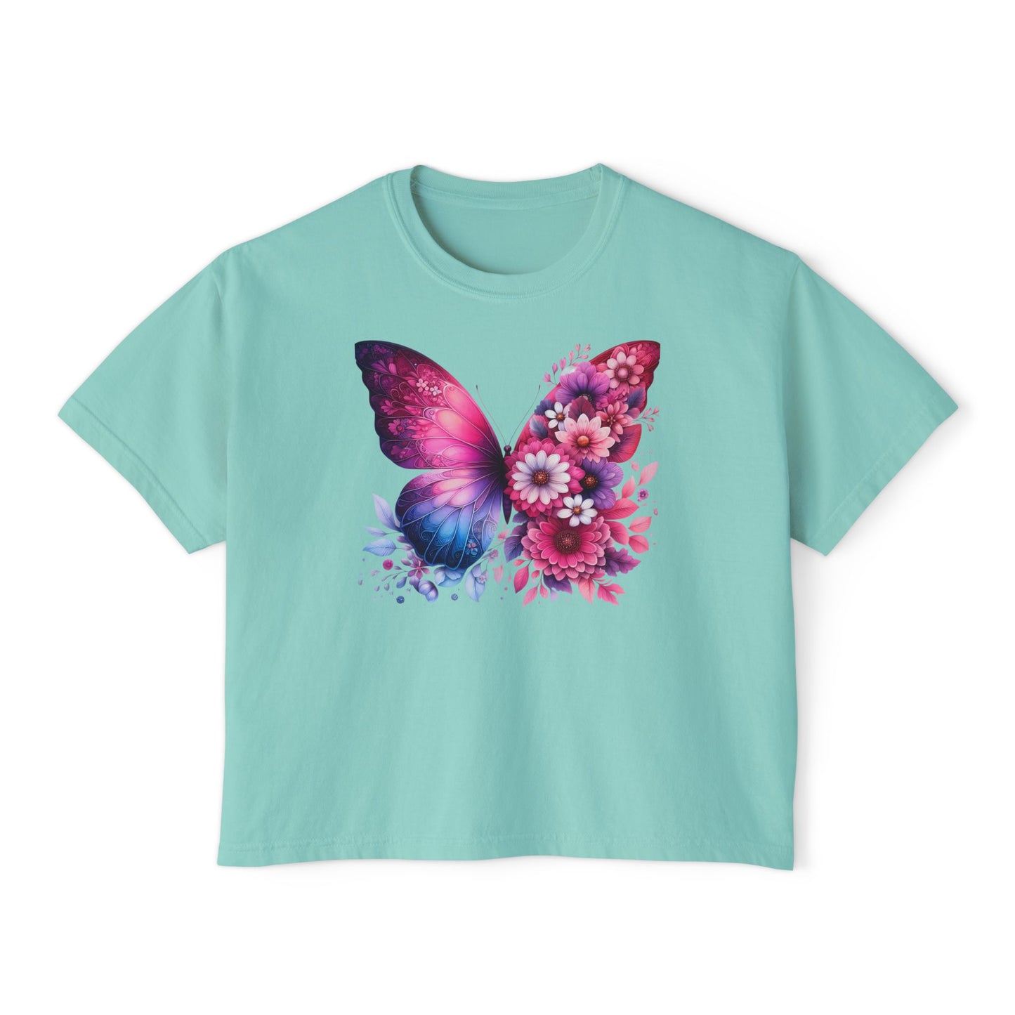 Floral Butterfly Women’s Boxy T-Shirt