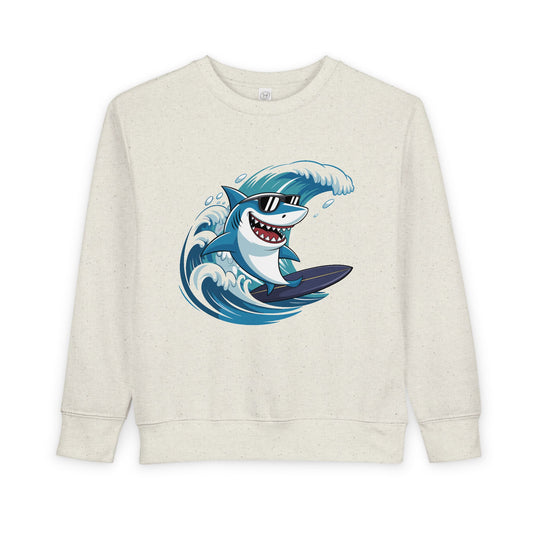 Surfing Shark Toddler Crewneck Sweatshirt
