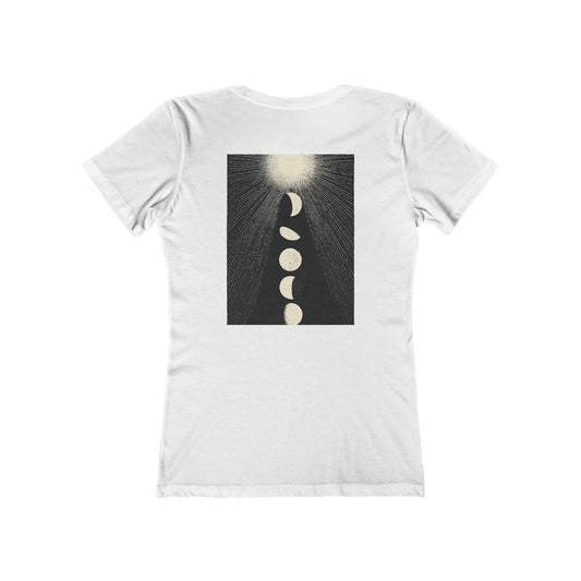 Lunar Phase Back Print Slim Fit Women’s Tee