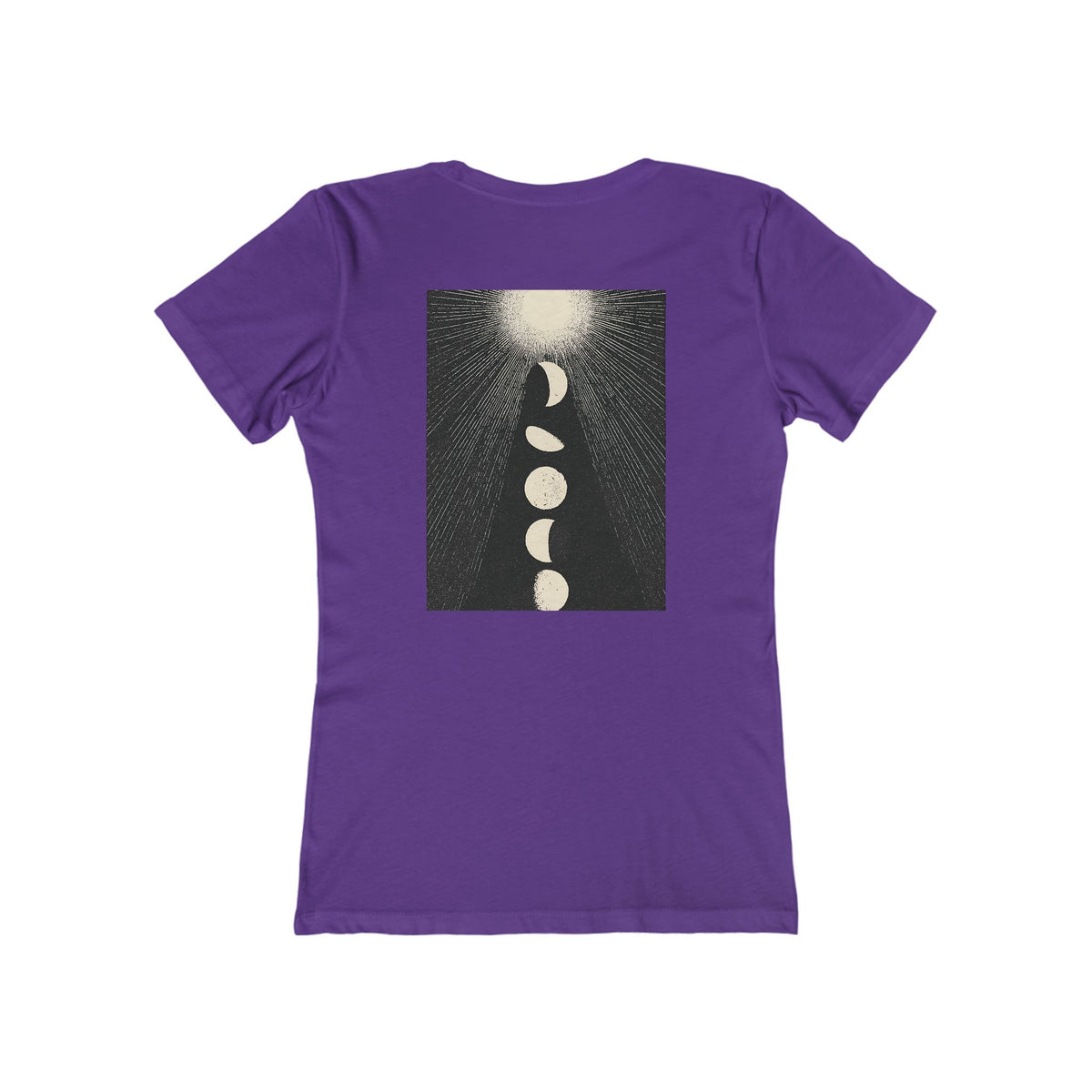 Lunar Phase Back Print Slim Fit Women’s Tee
