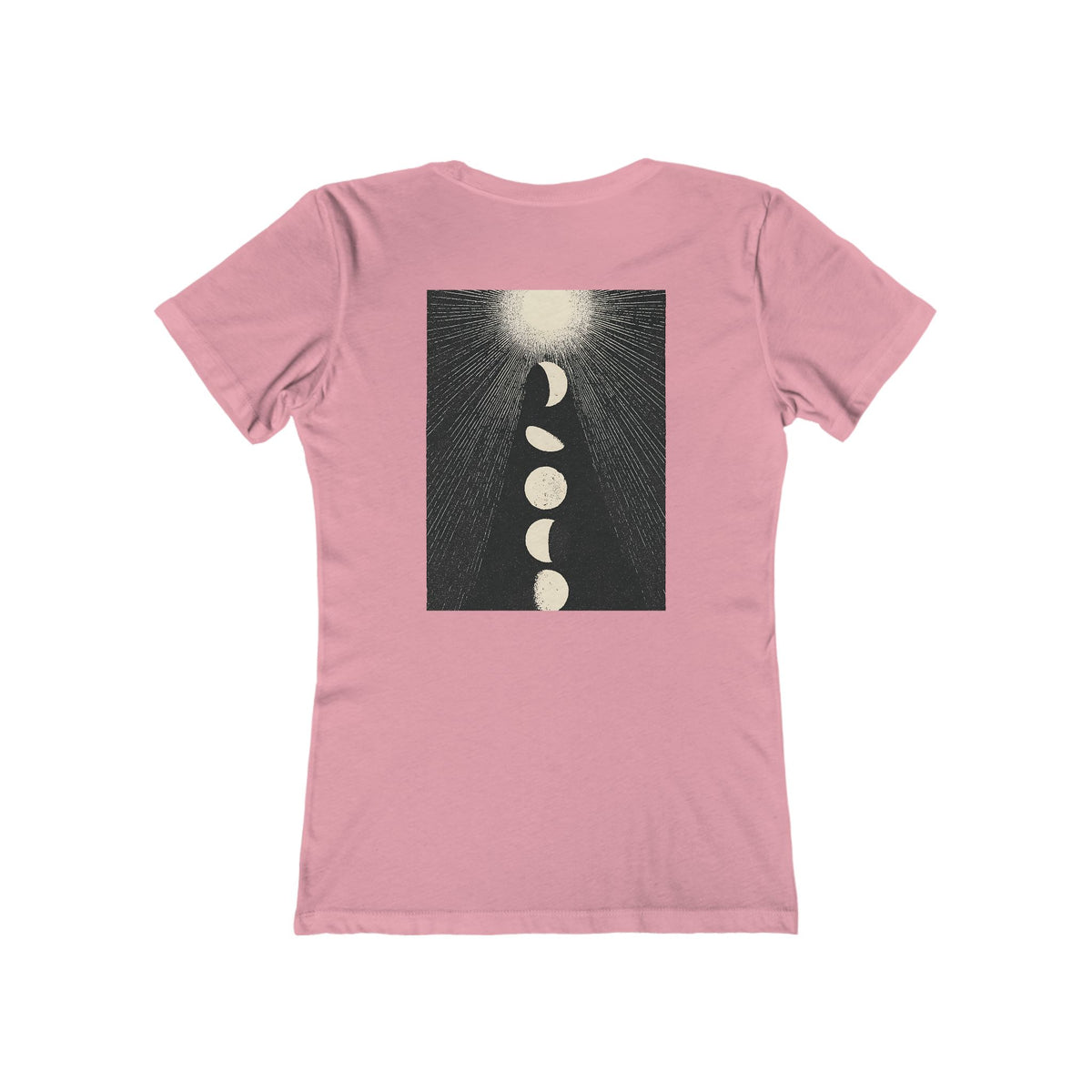Lunar Phase Back Print Slim Fit Women’s Tee