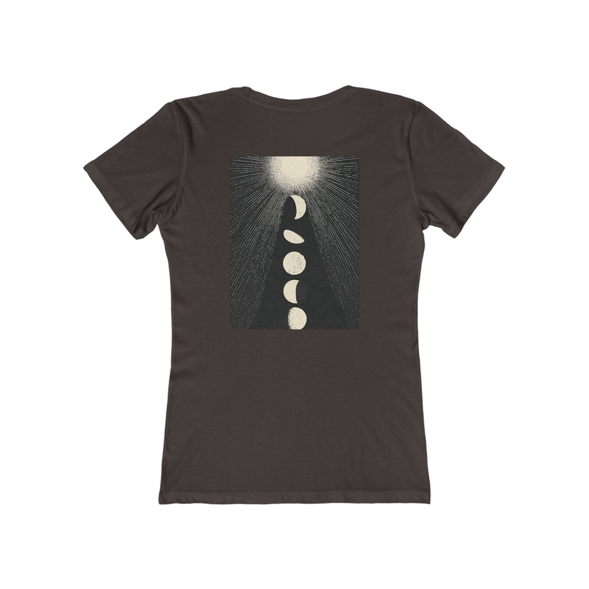 Lunar Phase Back Print Slim Fit Women’s Tee