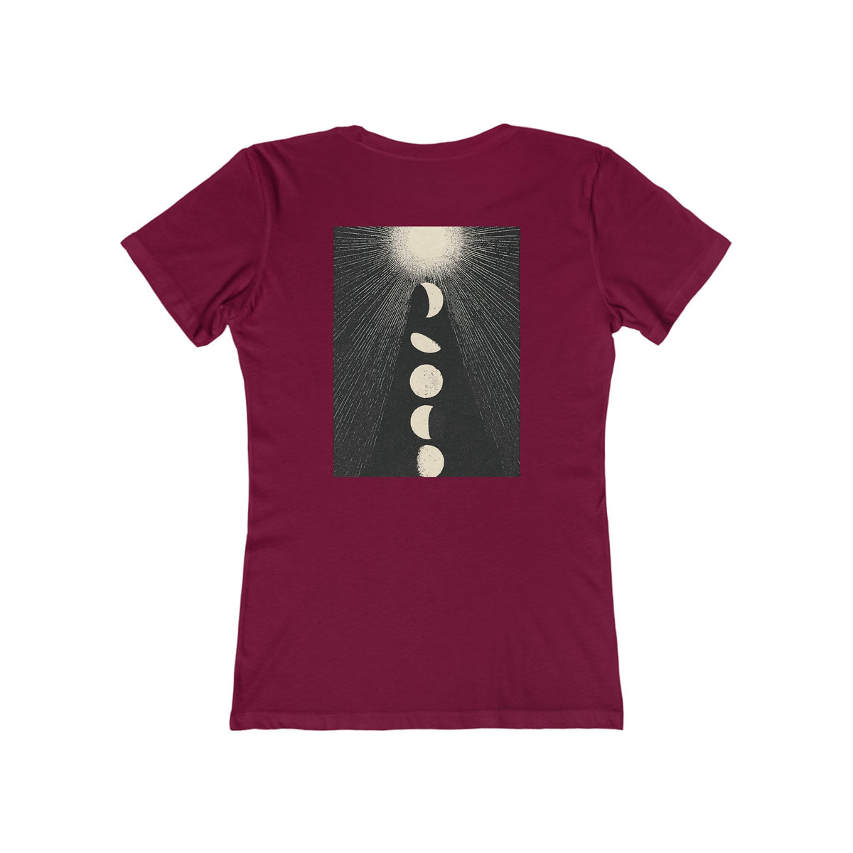 Lunar Phase Back Print Slim Fit Women’s Tee