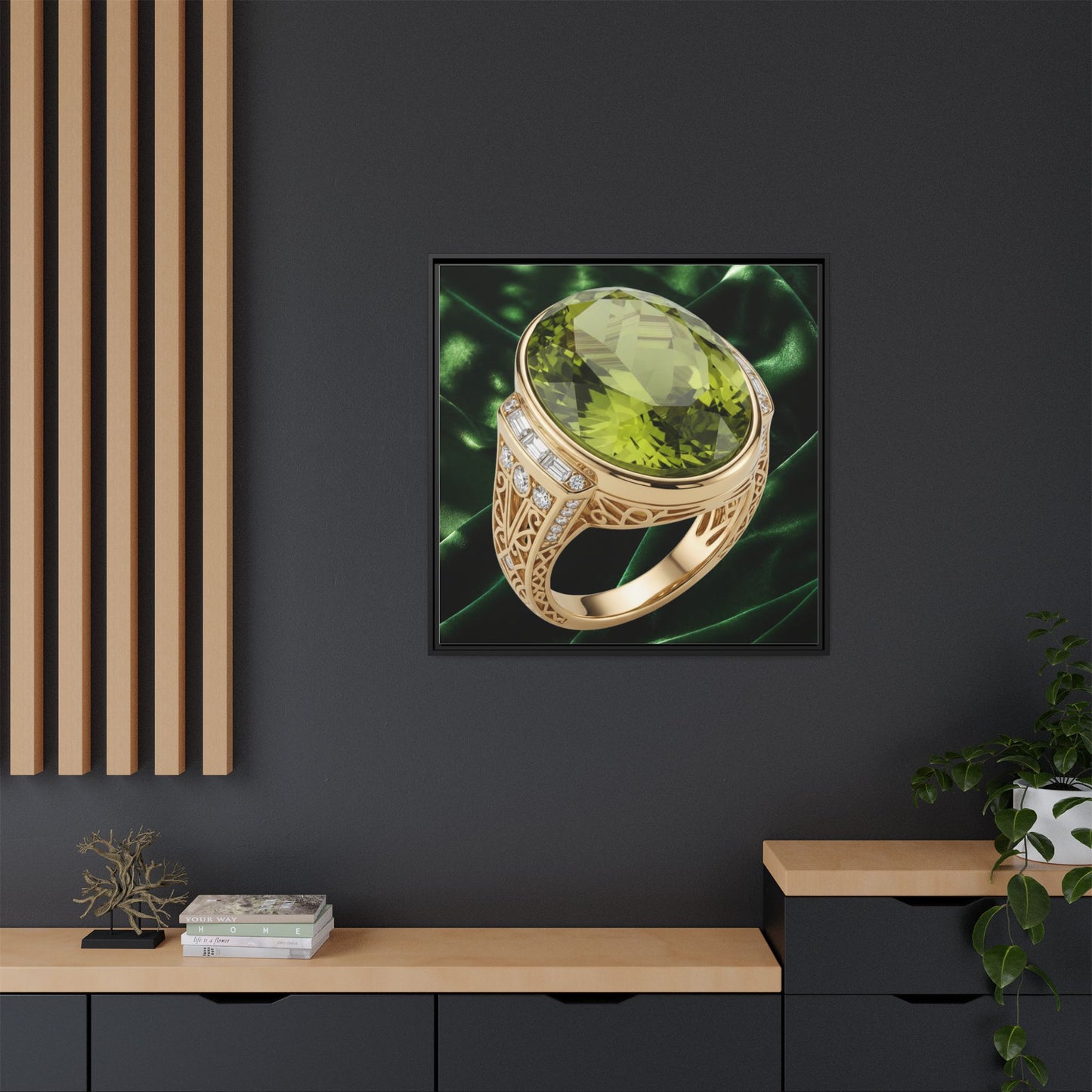 Peridot Verdant Glow Ring Canvas