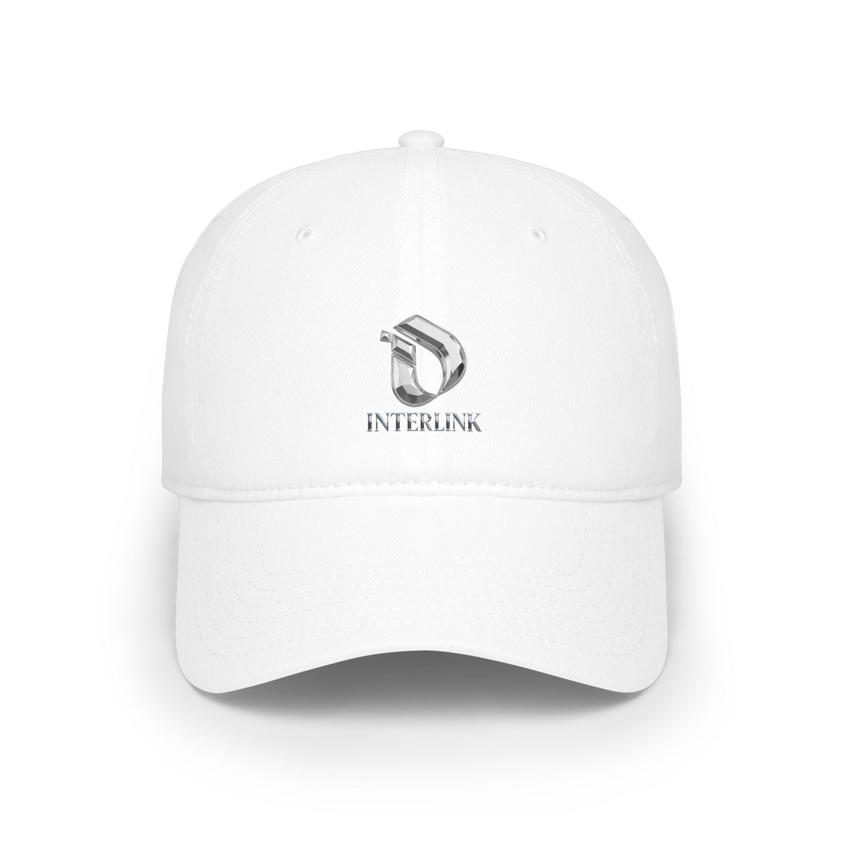 Silver Sculptmark Interlink Relaxed Cotton Twill Cap