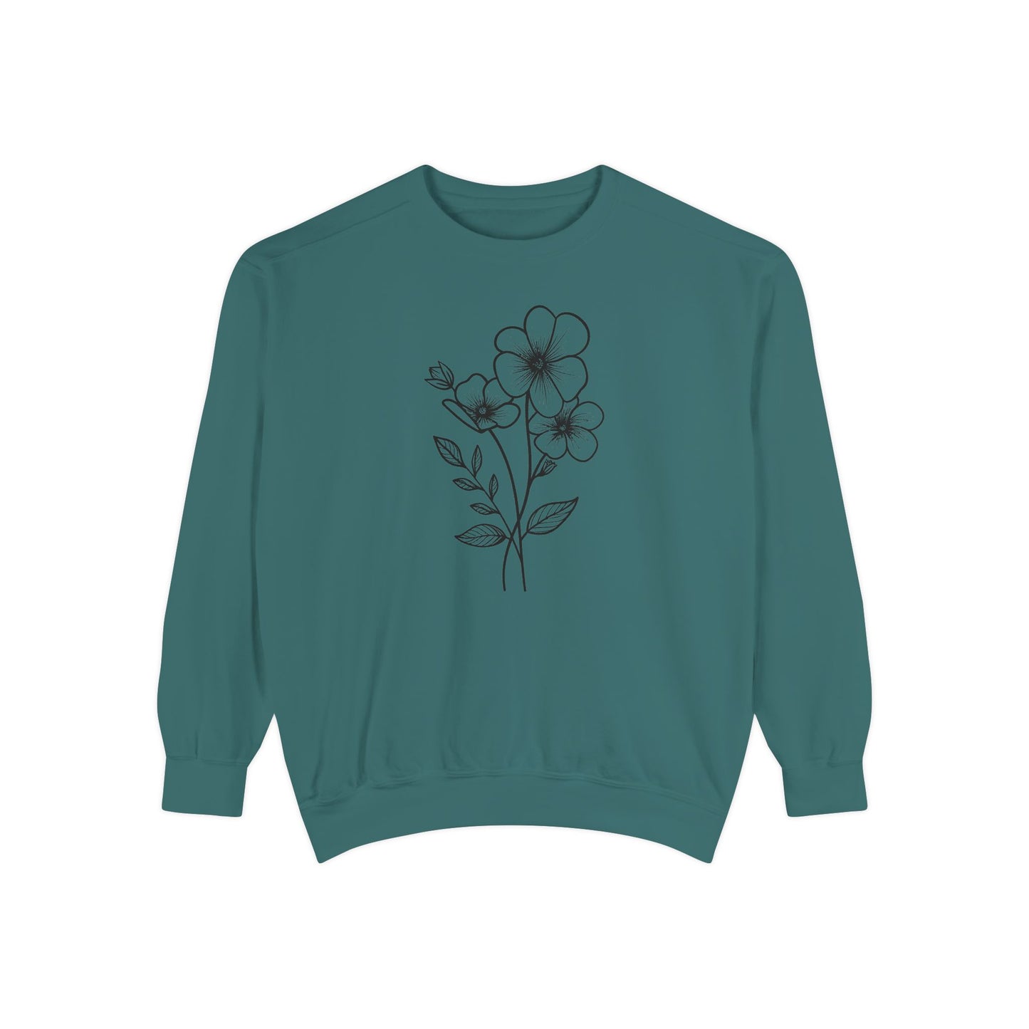 Minimal Botanical Crewneck Sweatshirt