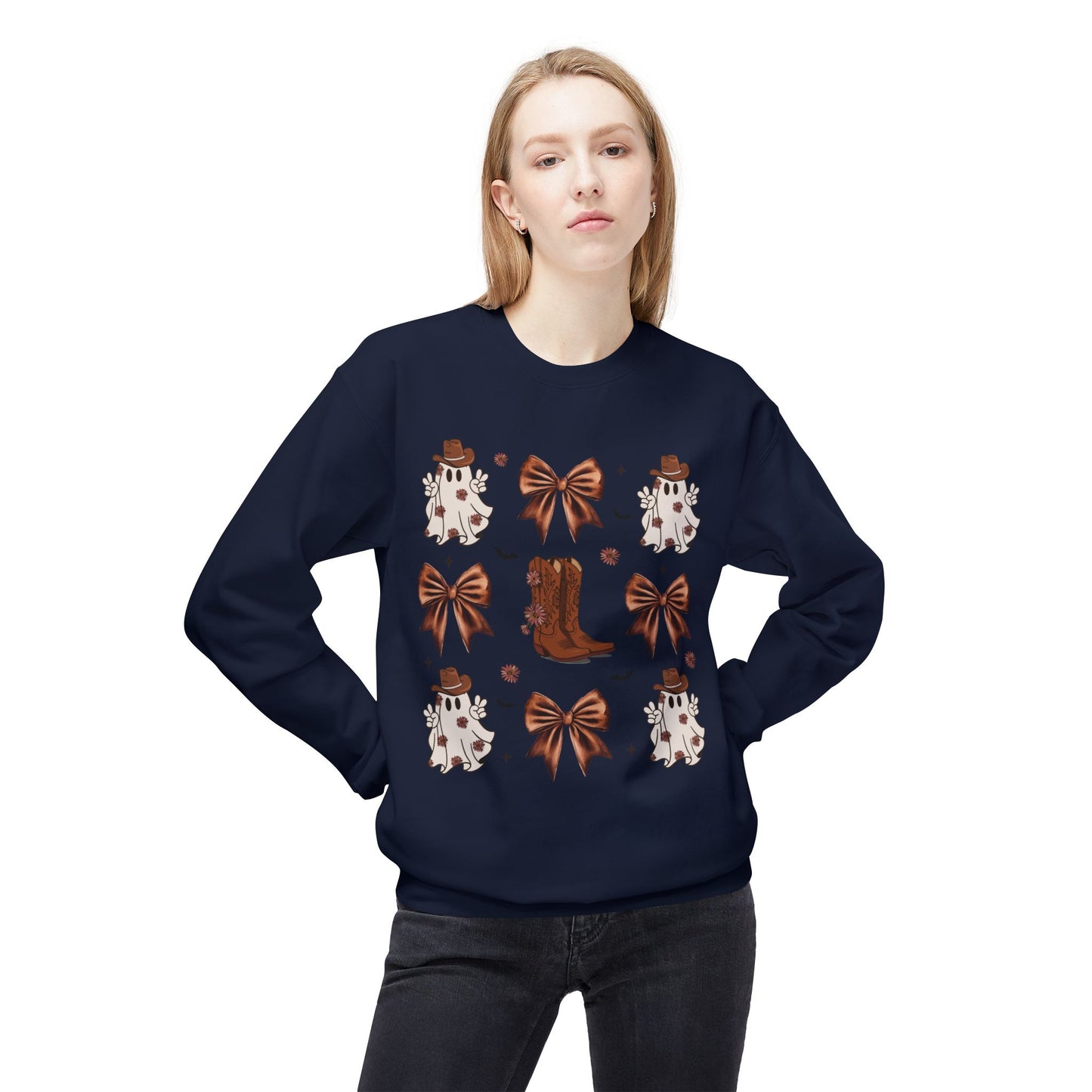 Autumn Floral Graphic Women's Crewneck Sweatshirt