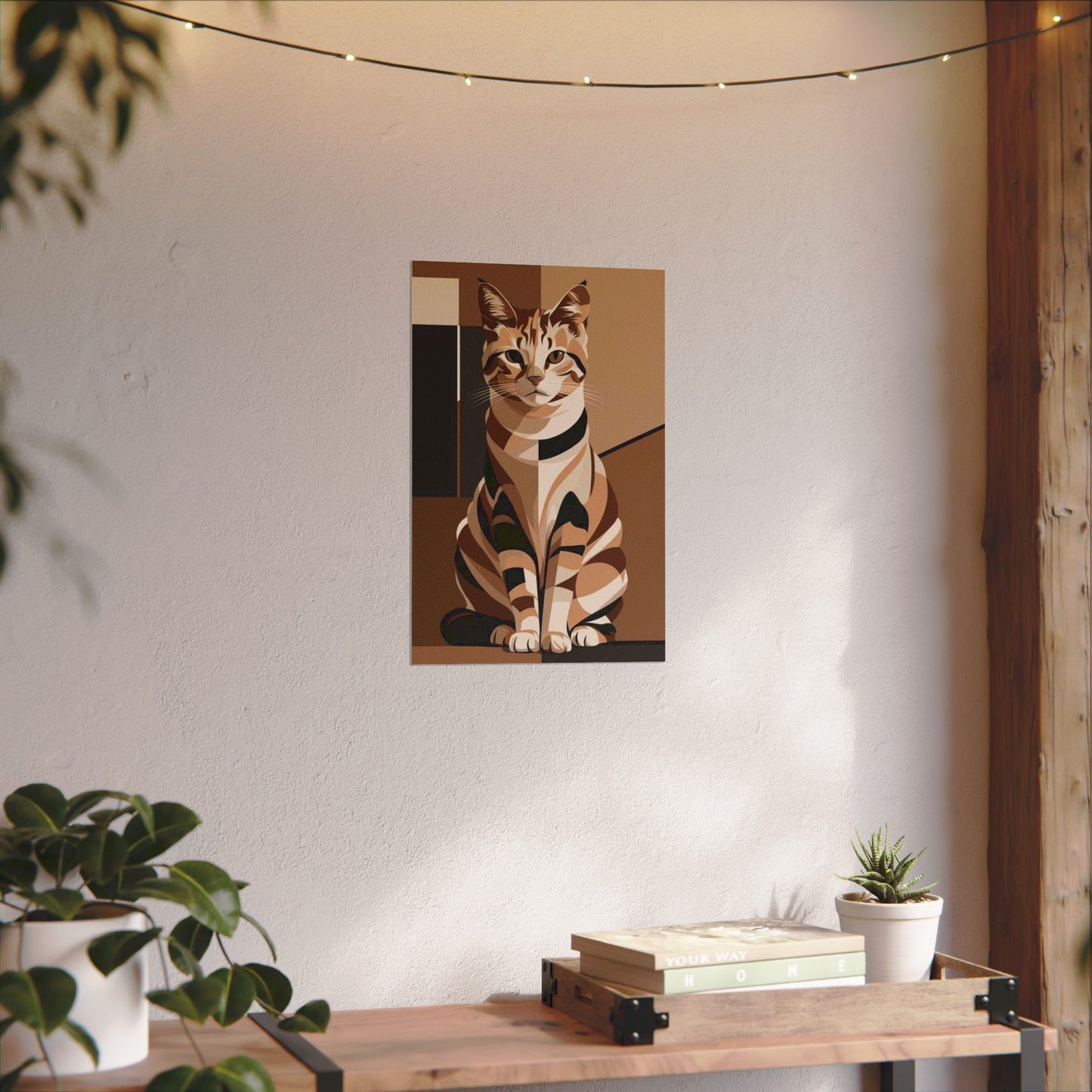 Feline Geometry Poster