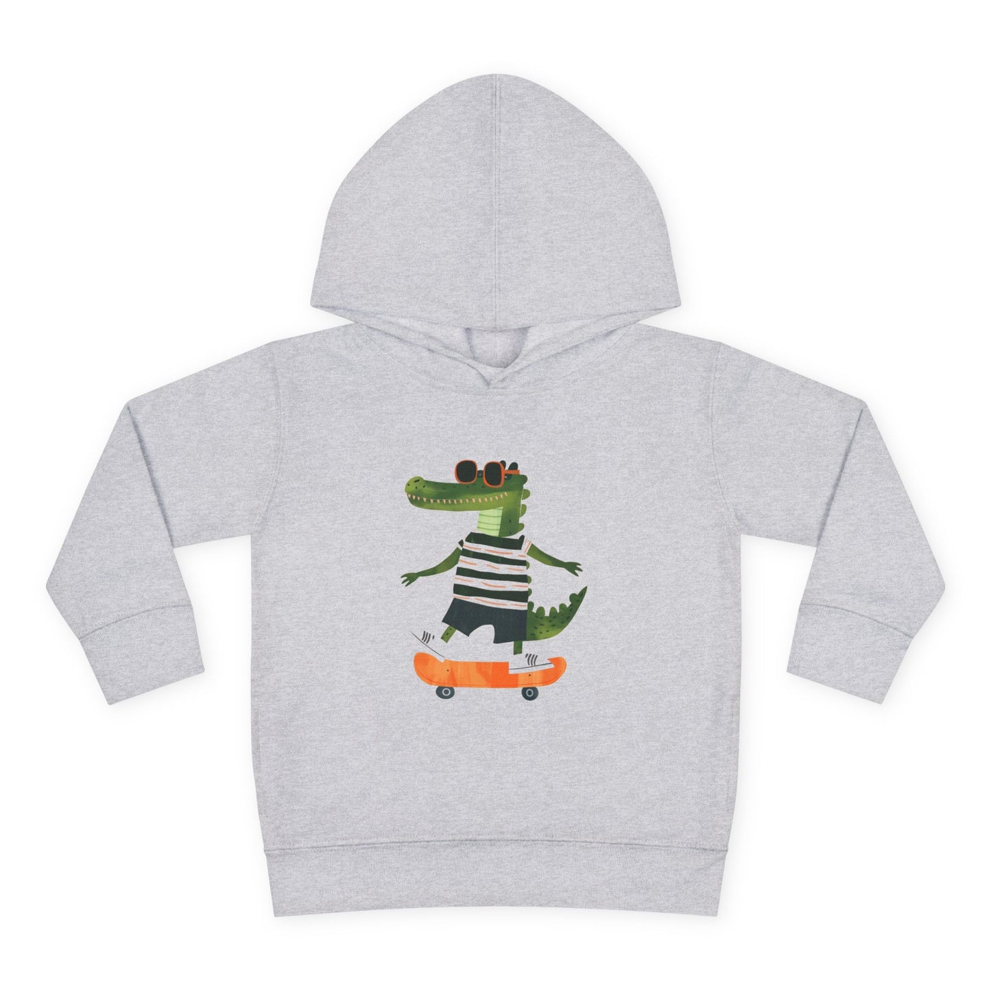 Skateboarding Crocodile Toddler Hoodie