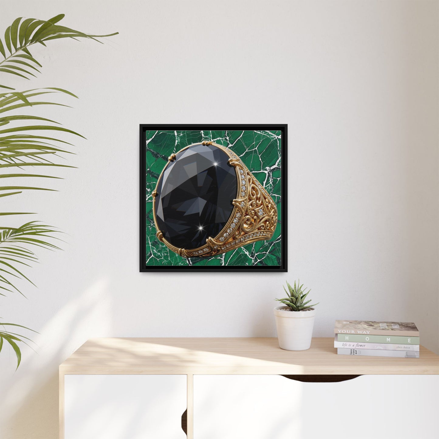 Black Diamond Mosaic Canvas