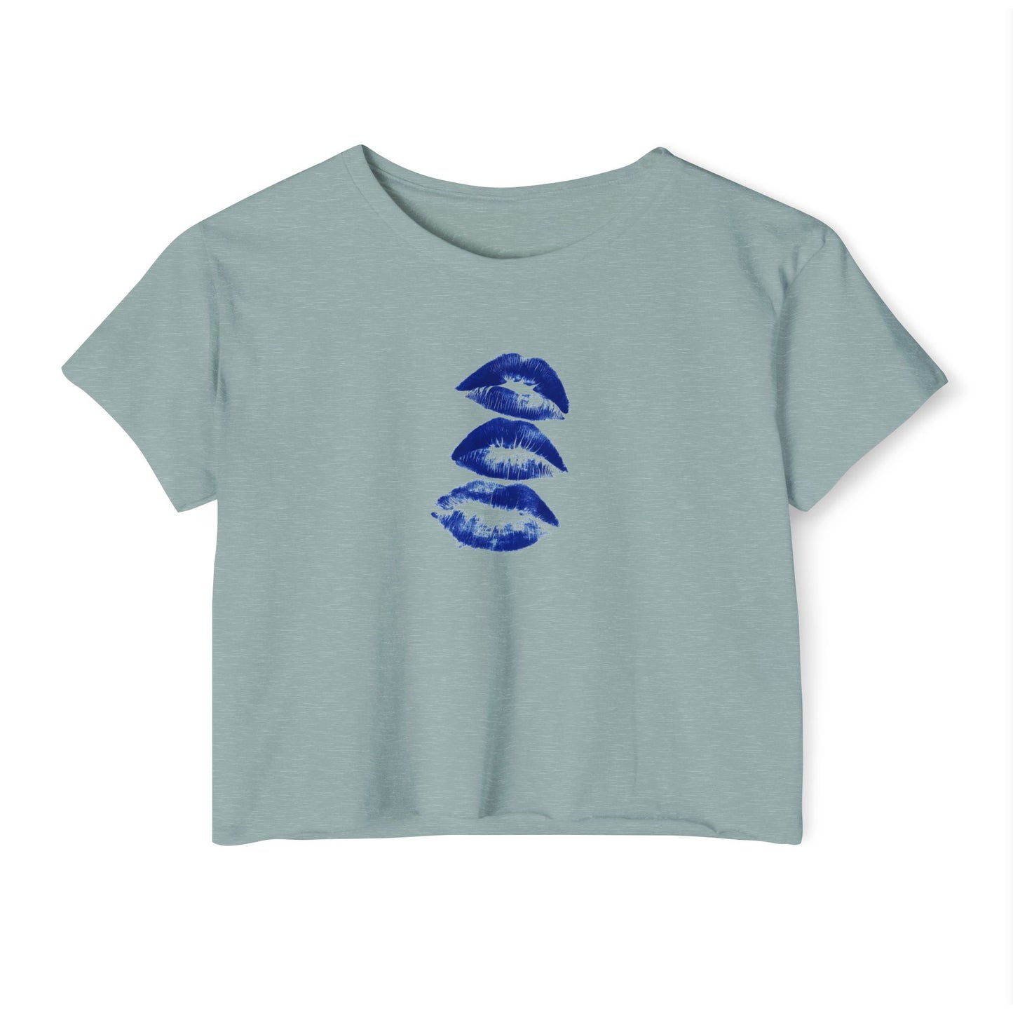 Triple Kiss Print Boxy Tee