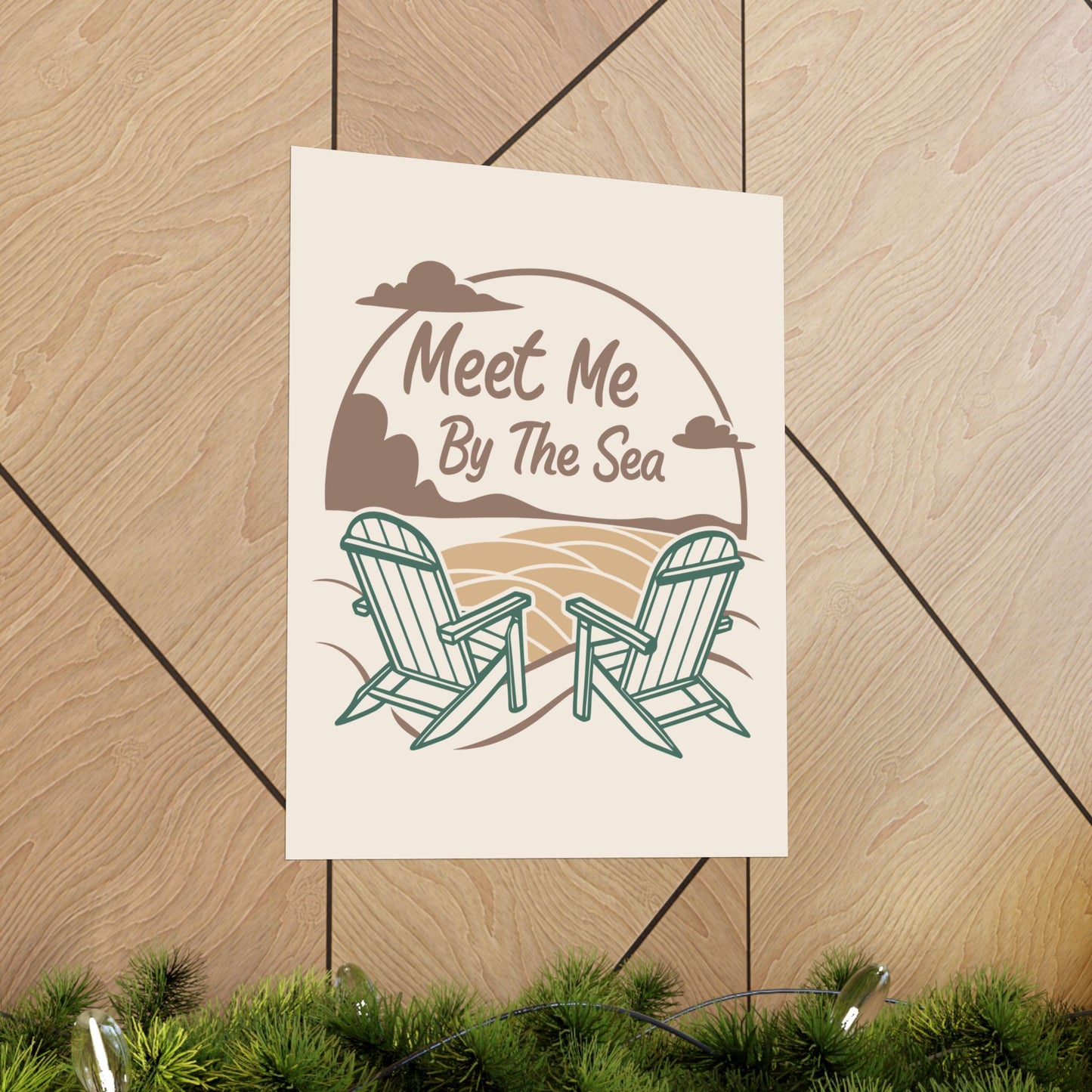 Meet Me By The Sea Coastal Matte Poster
