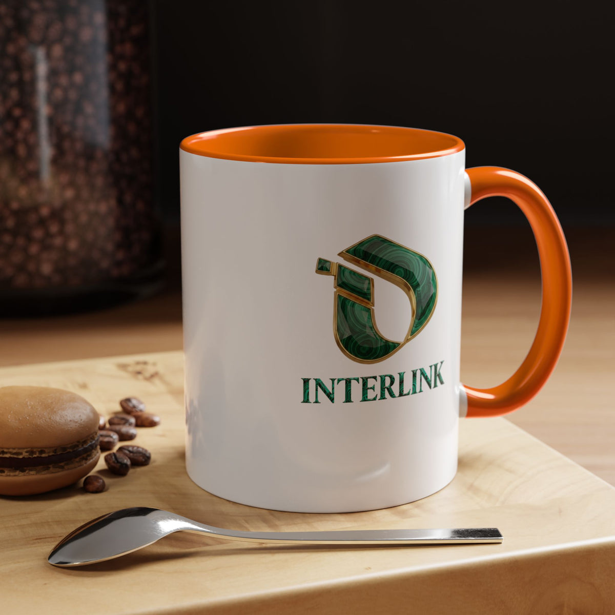 Malachite Vein Interlink Two-Tone Ceramic Mug