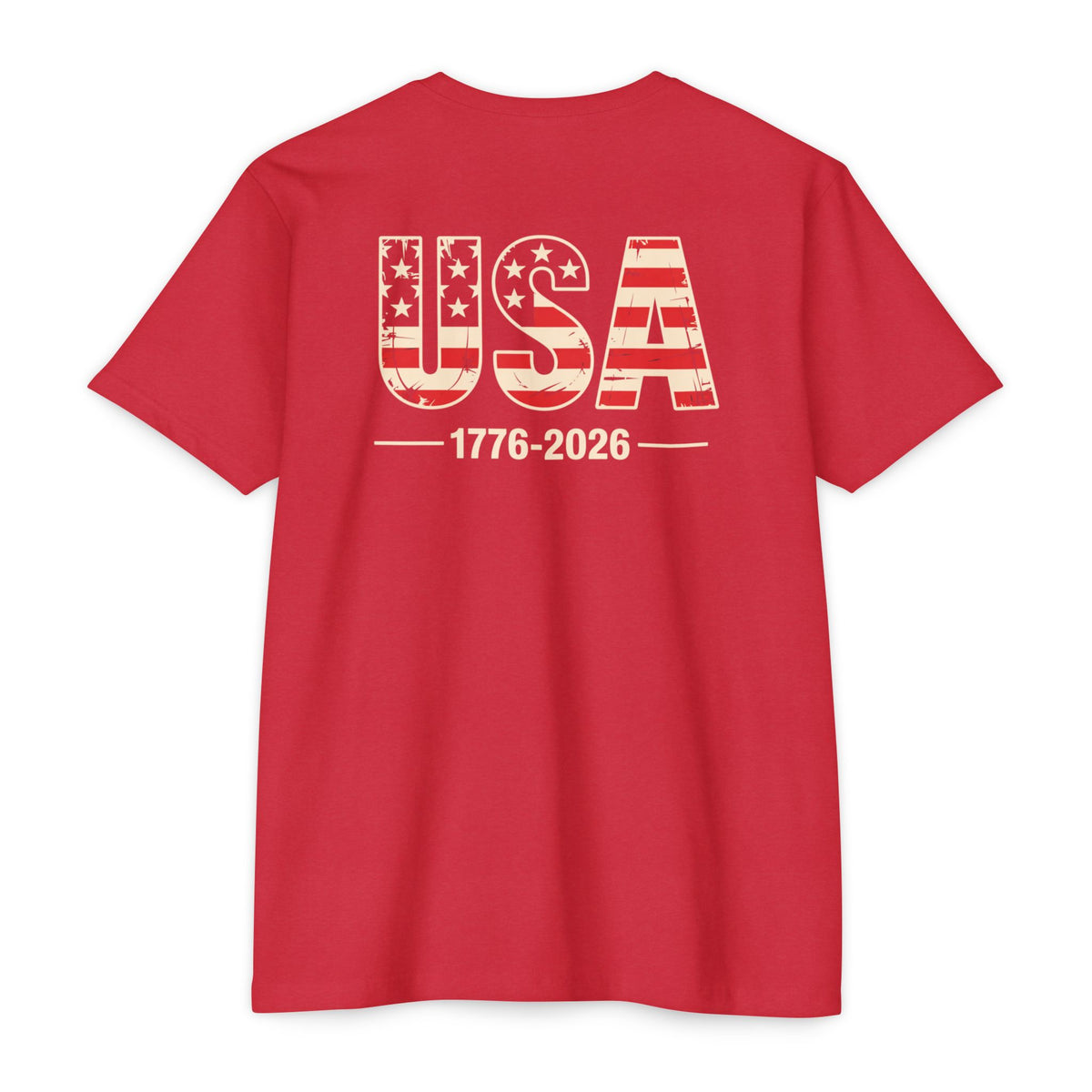 USA 1776-2026 Patriotic Flag Graphic T-Shirt