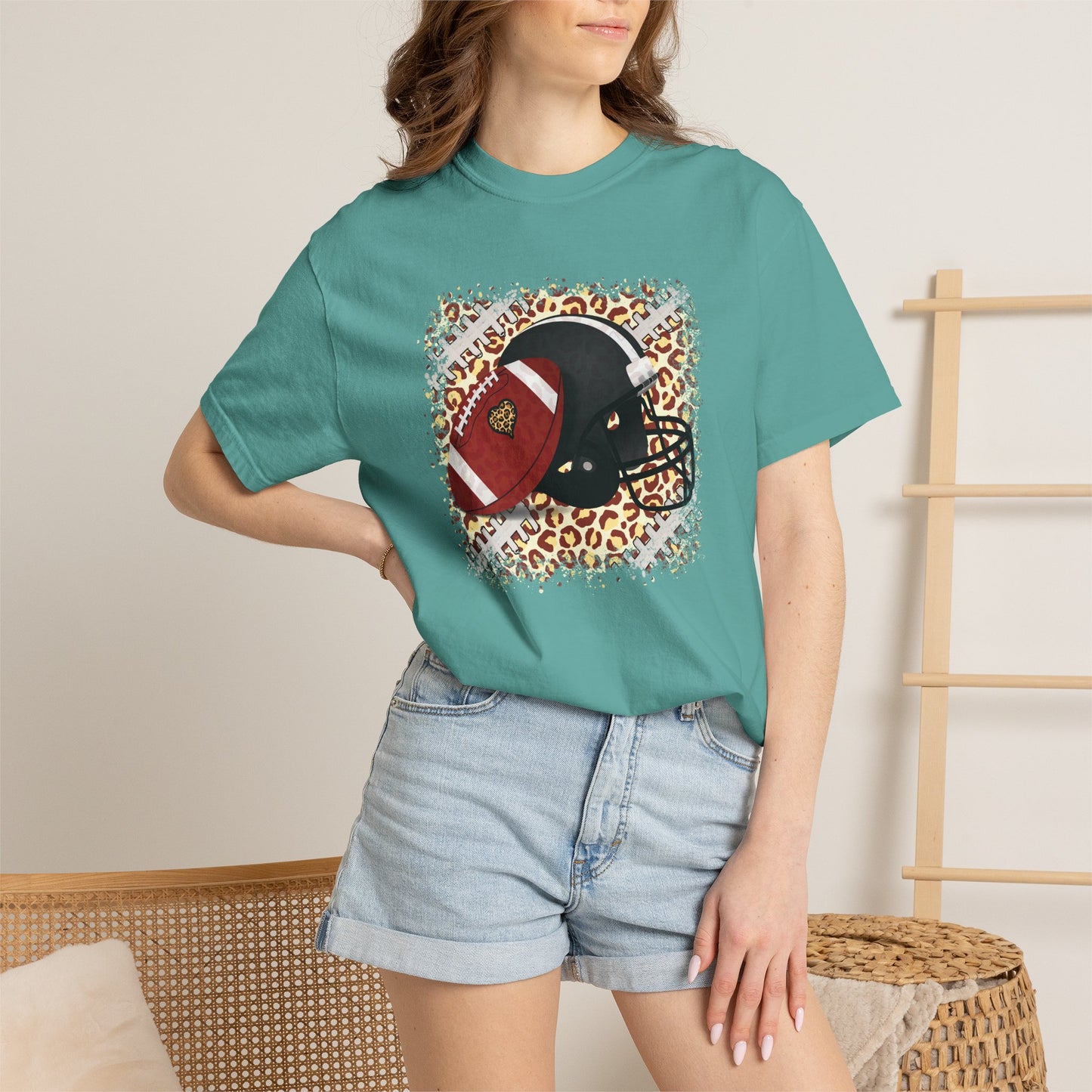 Football Leopard Graphic T-Shirt