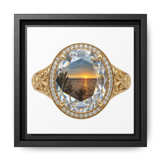 Mountain Lake Sunset Signet Canvas