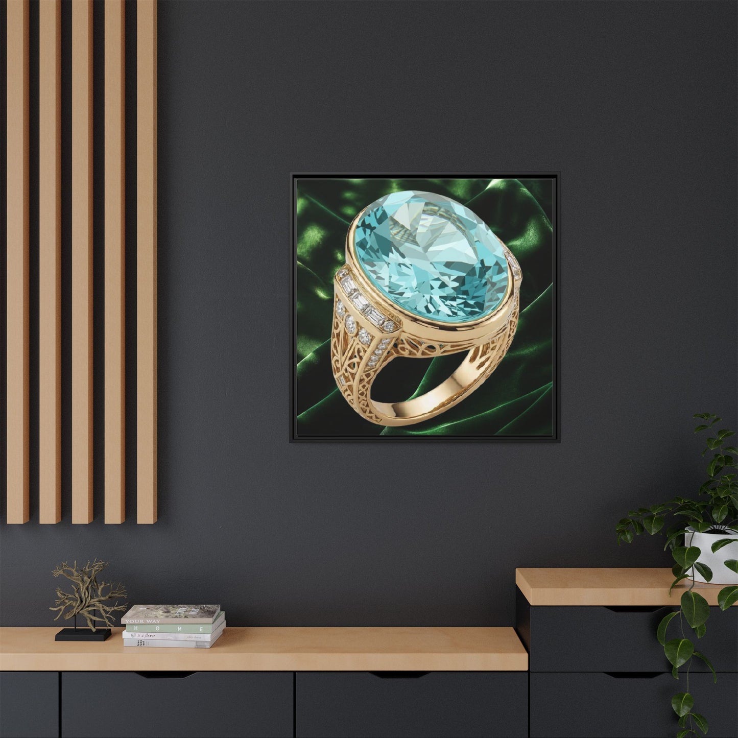 Aquamarine Lumina Ring Canvas