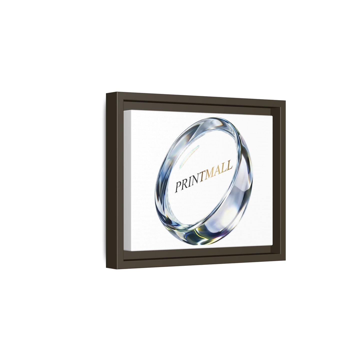 Polished Silver Loop Typography Canvas
