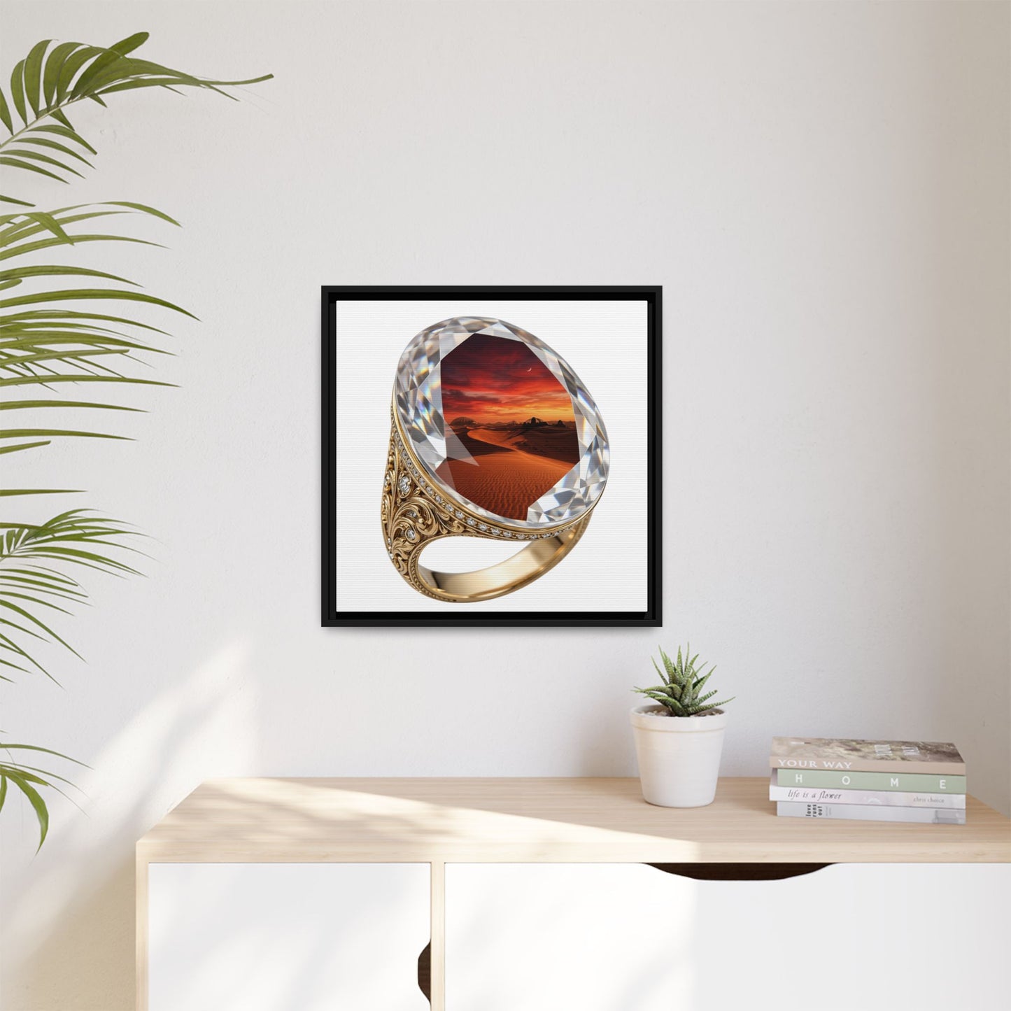 Crimson Horizon Signet Canvas