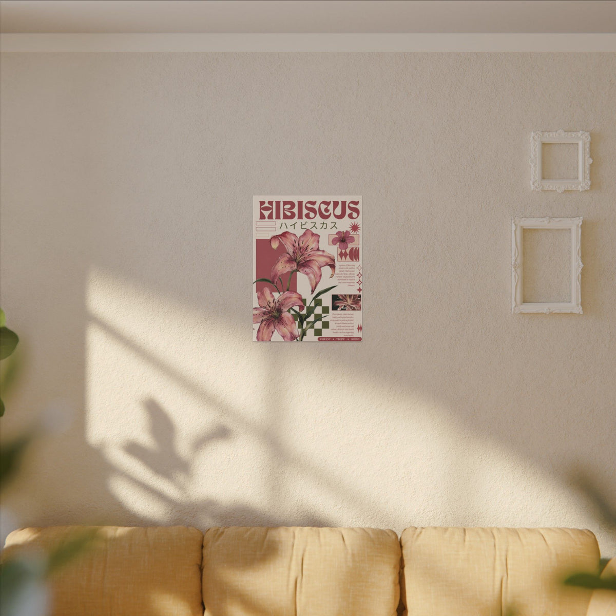 Hibiscus Botanical Matte Canvas Print