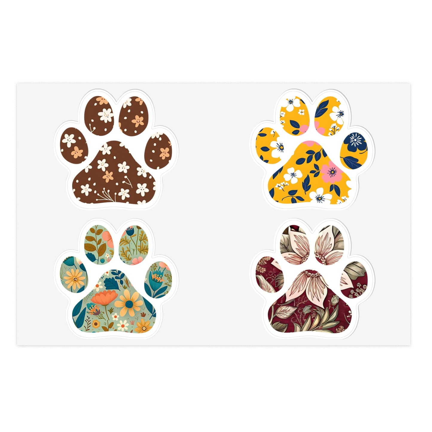 Blooming Paws Sticker Set
