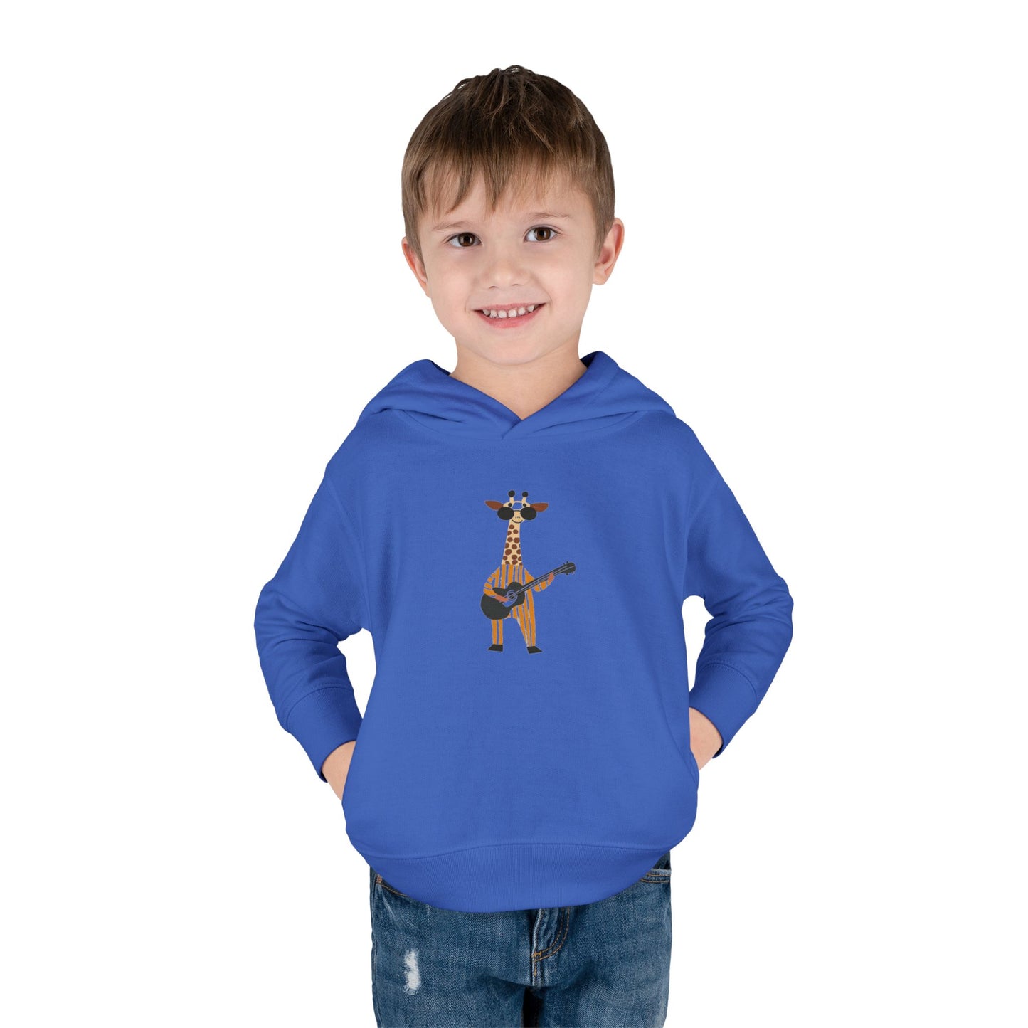 Guitar-Playing Giraffe Toddler Hoodie