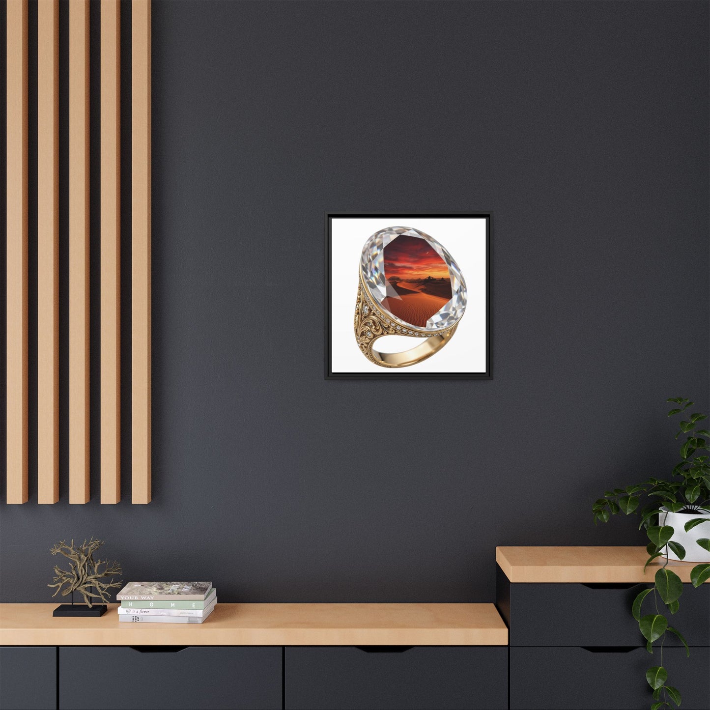 Crimson Horizon Signet Canvas
