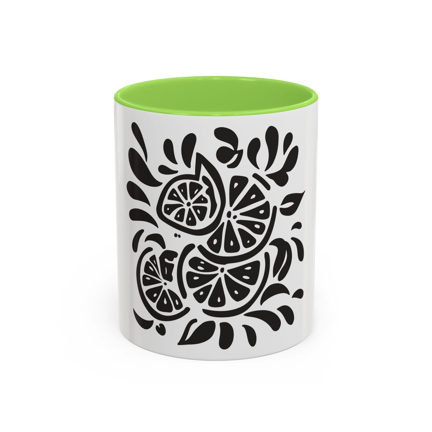 Monochrome Citrus Accent Mug