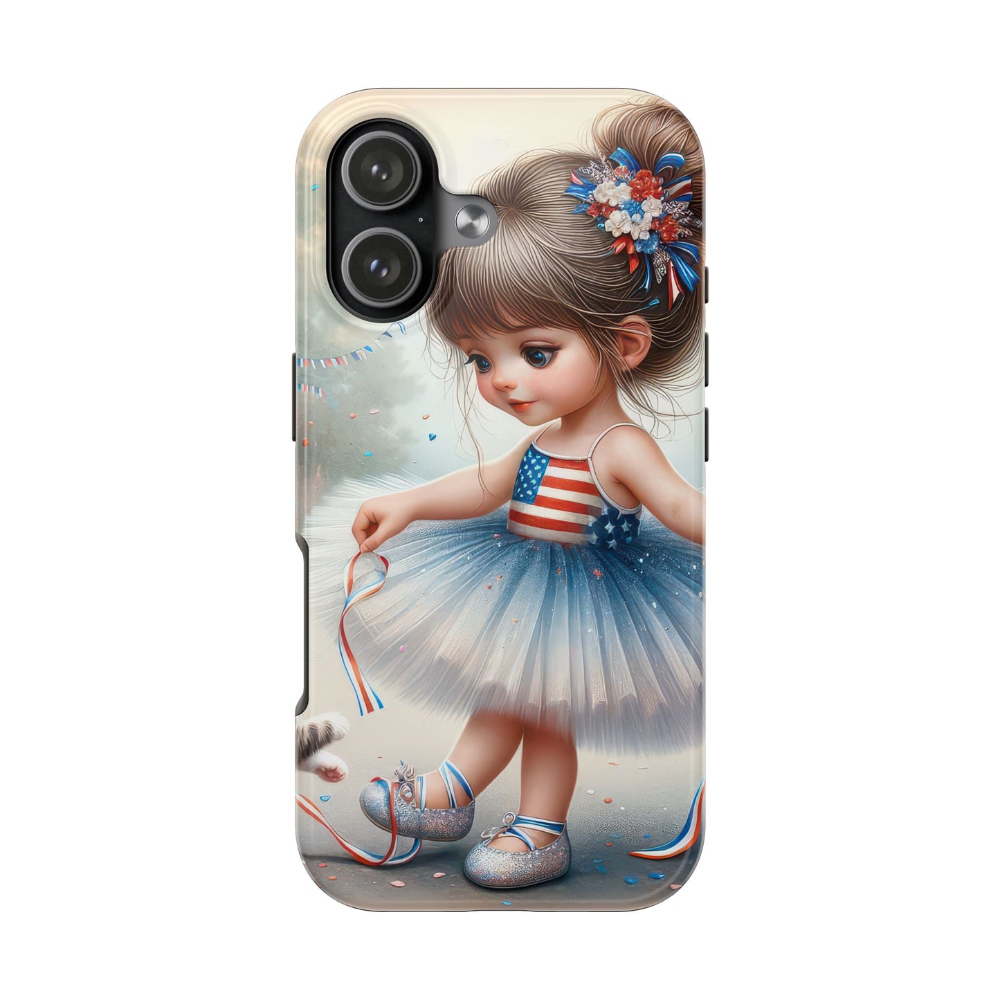 Little Patriot Girl Tough Phone Case