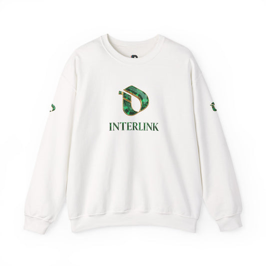 Emerald Gemstone Crewneck Sweatshirt with Interlink Graphic