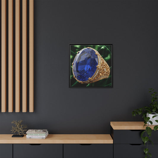 Sapphire Jewellery in Sculpted Setting Framed Canvas
