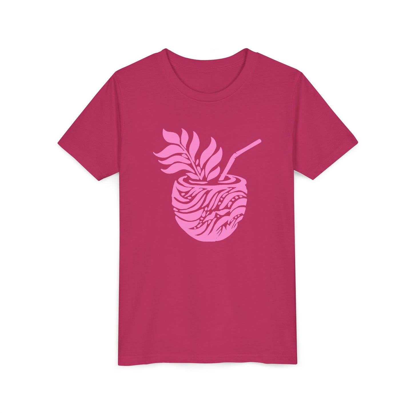 Youth Pink Aloha Drink Tee