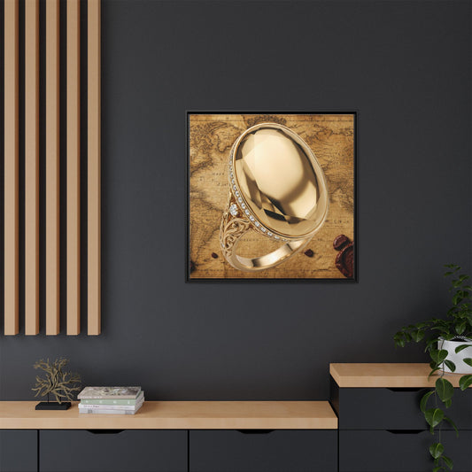 Ornate Gold Ring Framed Canvas