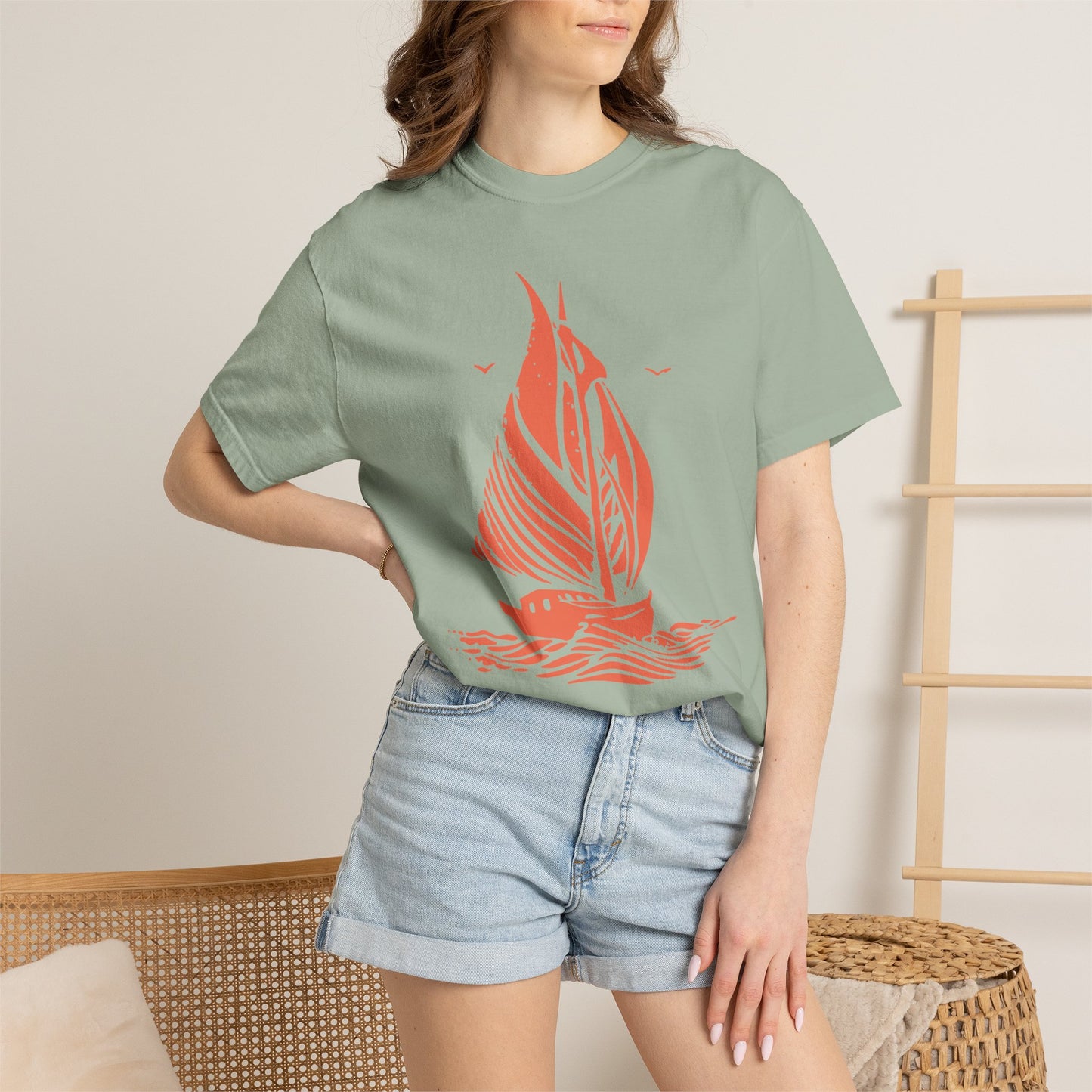 Nautical Sailboat Graphic T-Shirt