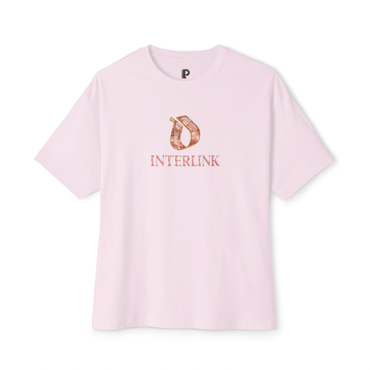 Morganite Rose Interlink Front Logo Boxy Tee