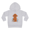 Curly Puppy and Wildflowers Toddler Hoodie