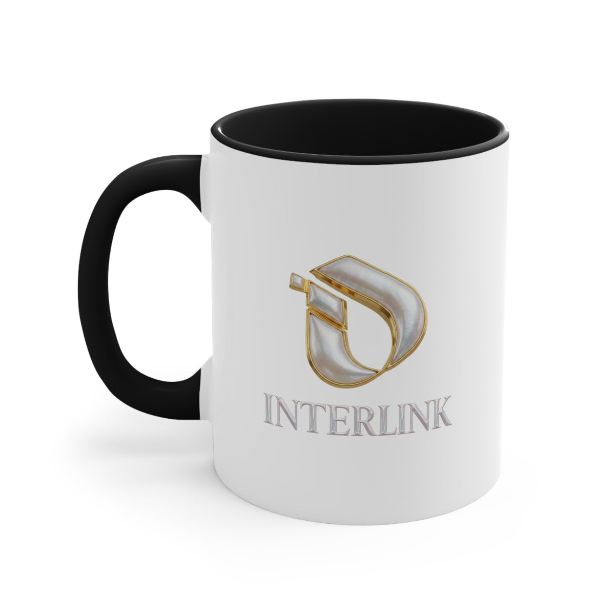 Pearl Glow Interlink Color Accent Ceramic Mug