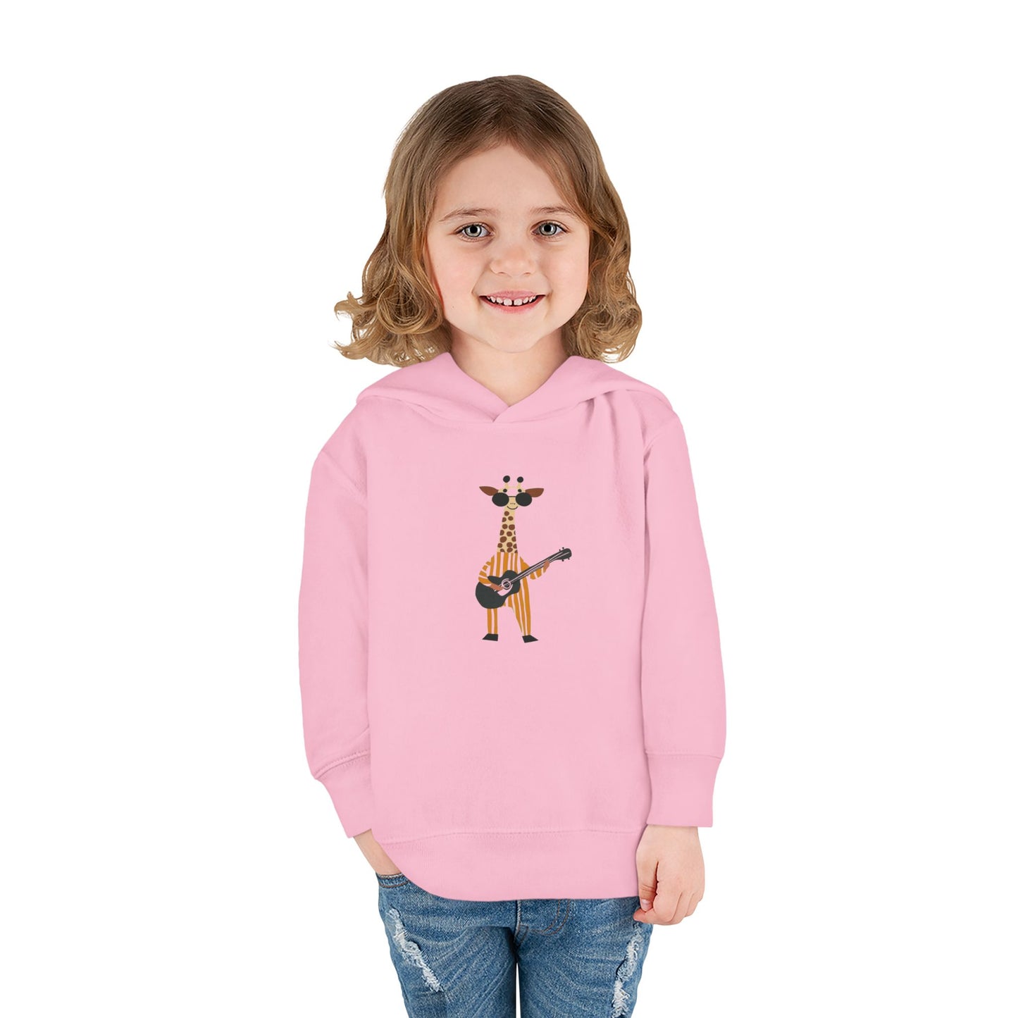 Guitar-Playing Giraffe Toddler Hoodie