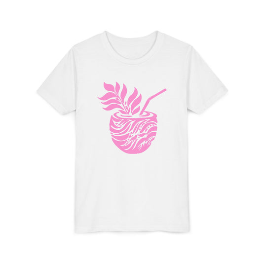Youth Pink Aloha Drink Tee