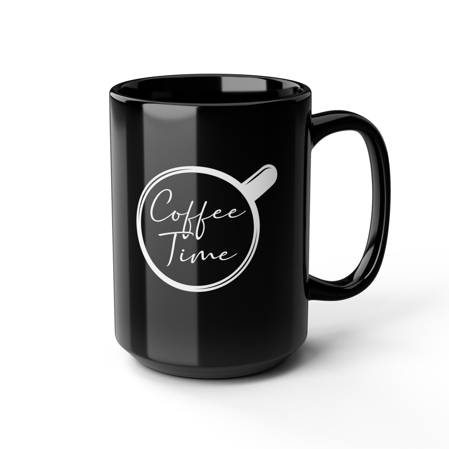 Coffee Time Black Ceramic Mug