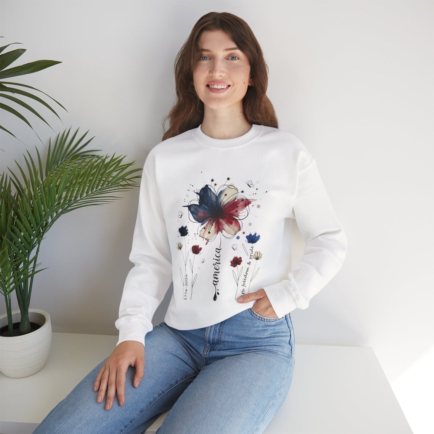 Midnight Bloom Graphic Crewneck Sweatshirt