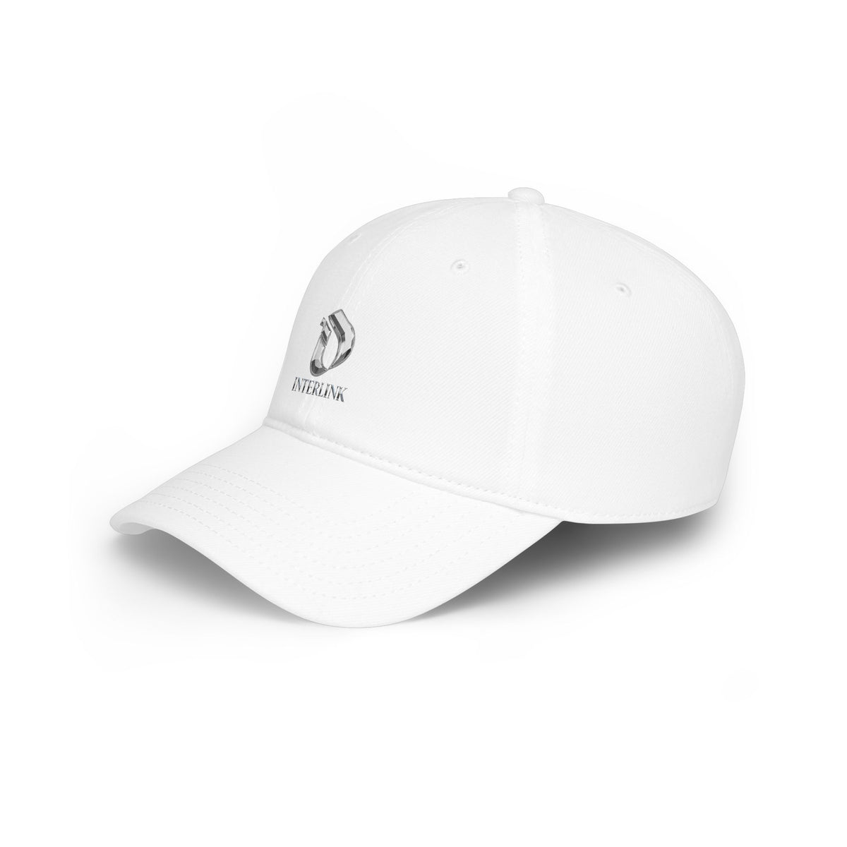 Silver Sculptmark Interlink Relaxed Cotton Twill Cap