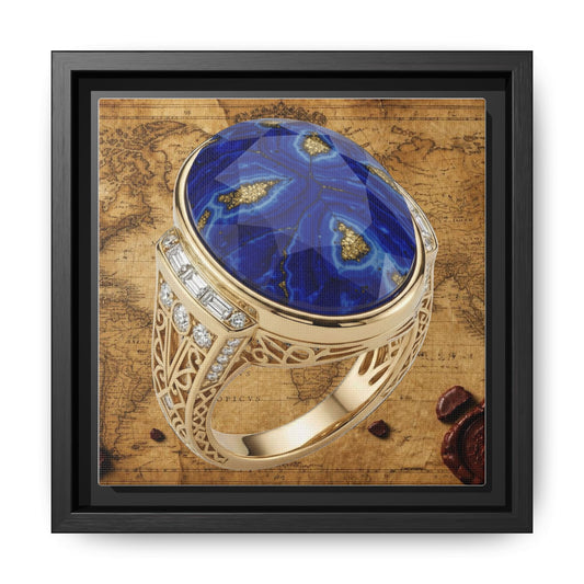 Lapis Lazuli Statement Ring Framed Canvas