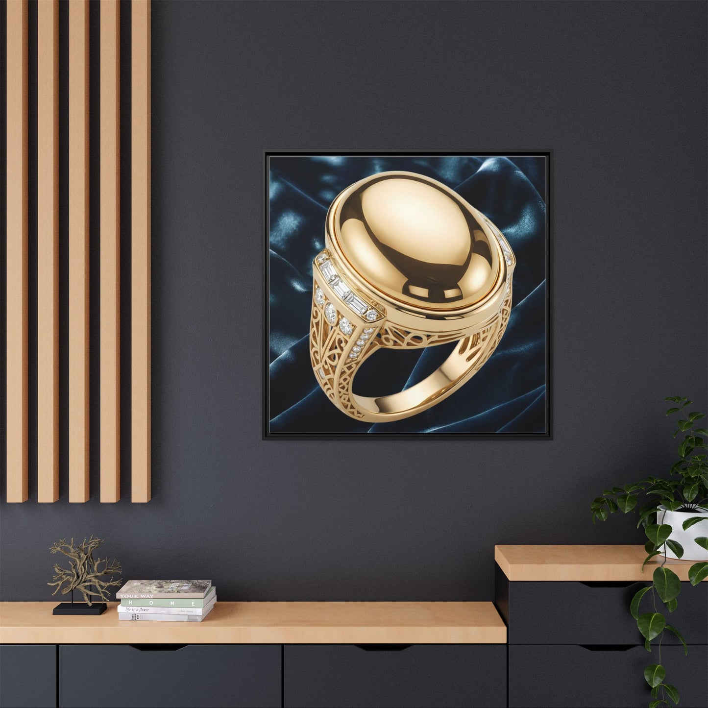 Vintage Gold Signet Ring Canvas